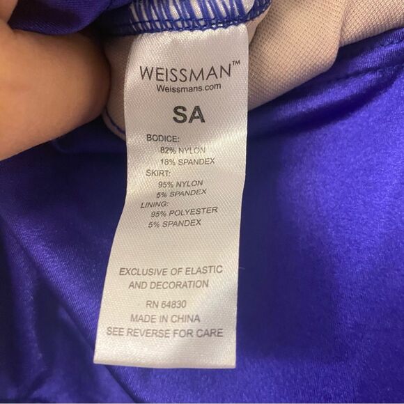 WEISSMAN Dance Costume ballet lyrical purple blue dress Just A Game 11603 SA - Picture 12 of 16